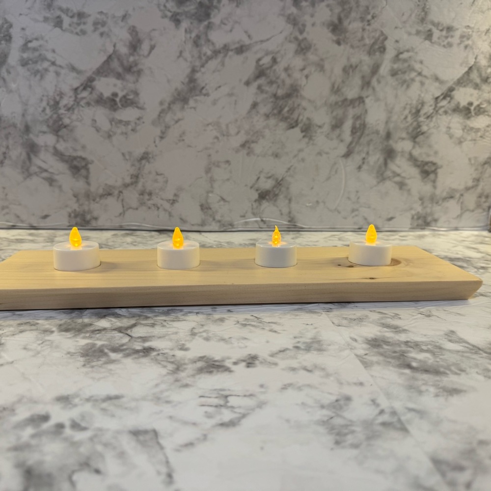 Display tray for tea lights, perfect on a table .